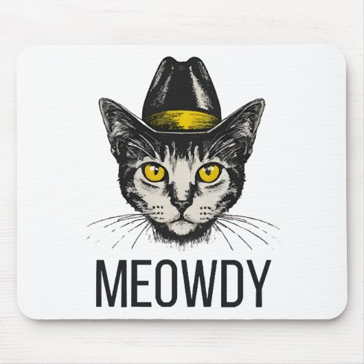 Tapis De Souris Chat Drôle de Miaou (Devant)