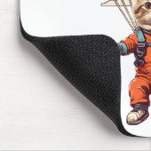 Tapis De Souris Chat drôle de parachutisme (Coin)