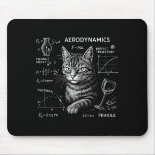 Tapis De Souris Chat drôle équations de maths physique humour scie