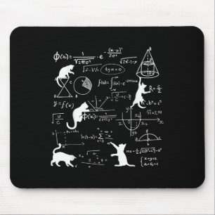 Tapis De Souris Chat Drôle Jouer Avec Math Formules Kitten Chat Un