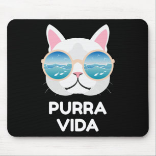 Tapis De Souris Chat drôle Pura Vida - Costa Rica Surfing Vague de