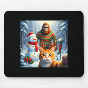 Tapis De Souris Chat Drôle Selfie Bigfoot Humour Hommes Femmes Enf