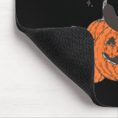 Tapis De Souris Chat Éffrayant Halloween avec Citrouille (Coin)