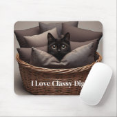 Tapis De Souris Chat élégant (Avec souris)