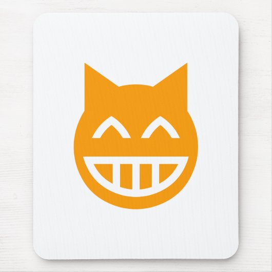 Tapis De Souris Chat Emoji Grille (Devant)