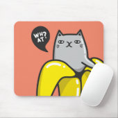 Tapis De Souris Chat en banane (Avec souris)