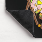 Tapis De Souris Chat en bikini sur chaise longue de plage en train (Coin)