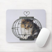 Tapis De Souris Chat en cage (Avec souris)