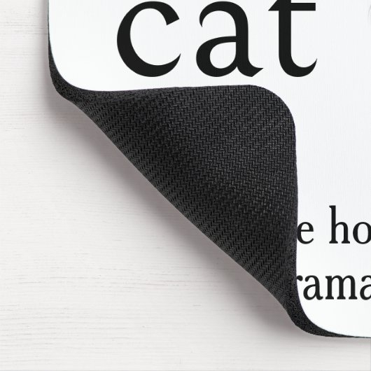 Tapis De Souris Chat En Dessin Avec Collier En Perle (Coin)