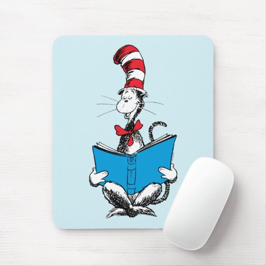 Tapis De Souris Chat en lecture Casquette (Avec souris)