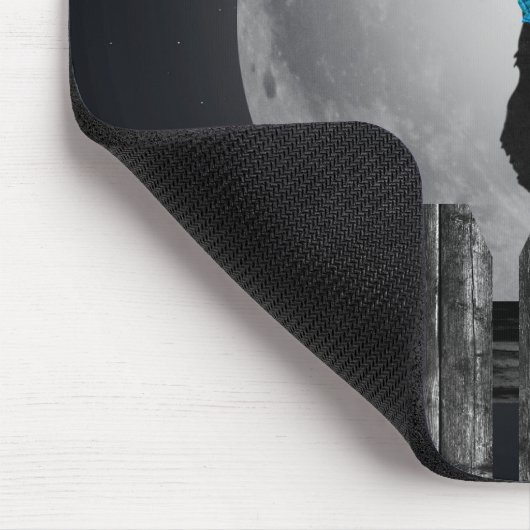 Tapis De Souris Chat En Lumière Lune (Coin)