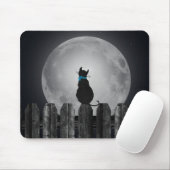 Tapis De Souris Chat En Lumière Lune (Avec souris)