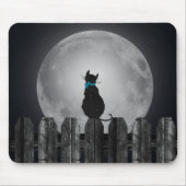 Tapis De Souris Chat En Lumière Lune (Devant)