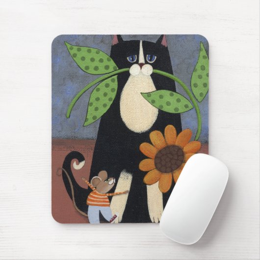 Tapis De Souris Chat et Mousepad (Avec souris)