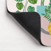 Tapis De Souris Chat et Plantes (Coin)