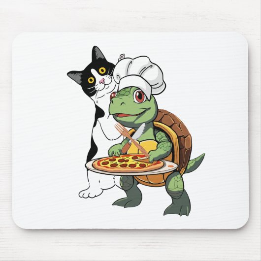 Tapis De Souris 🐢 chat et tortue (Devant)