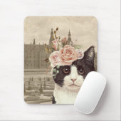 Tapis De Souris Chat fantaisie & Château (Avec souris)