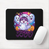 Tapis De Souris Chat fantôme Boo (Avec souris)