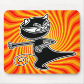 Tapis De Souris Chat Firekick Mousepad de Ninja (Devant)