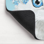 Tapis De Souris Chat floral blanc doux (Coin)