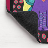 Tapis De Souris Chat génial pourpre et Kitty - mousepad (Coin)