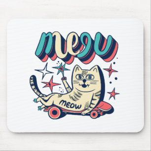 Tapis De Souris Chat Glissant Miaou