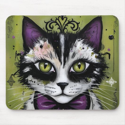 Tapis De Souris Chat gothique (Devant)