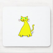 Tapis De Souris Chat gras jaune (Devant)