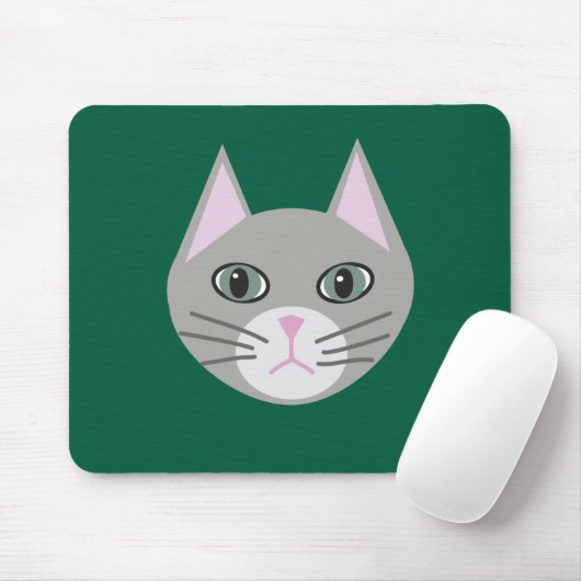 Tapis De Souris Chat gris (Avec souris)