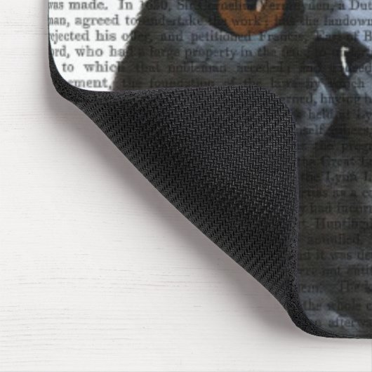 Tapis De Souris Chat gris avec chèvre léopard (Coin)