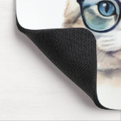 Tapis De Souris Chat gris d'aquarelle douce (Coin)