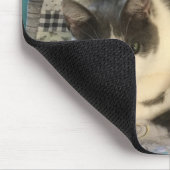 Tapis De Souris Chat gris et blanc (Coin)