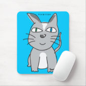 Tapis De Souris Chat gris Mousepad de Kitty (Avec souris)