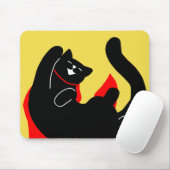 Tapis De Souris Chat Happy Cape Mousepad Simple Cute Kitty (Avec souris)