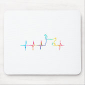 Tapis De Souris Chat Heartbeat Amoureux des chats mignon Animal Ti (Devant)