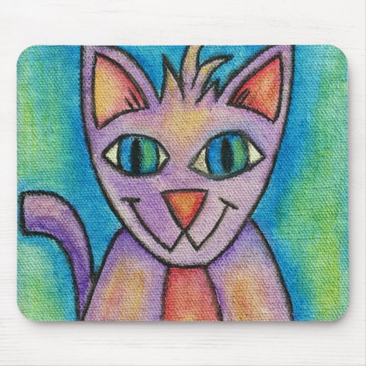 Tapis de souris Chat Heureux (Devant)