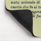 Tapis De Souris Chat italien de dictionnaire (Coin)