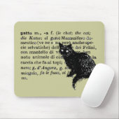 Tapis De Souris Chat italien de dictionnaire (Avec souris)