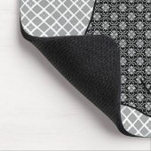 Tapis De Souris Chat japonais - copie noire et blanche de kimono (Coin)