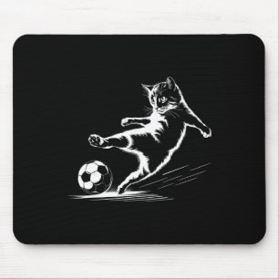 Tapis De Souris Chat jouant au football graphique chat sports drôl
