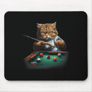 Tapis De Souris Chat Jouer Piscine Billard Cool Drôle Chats Hommes