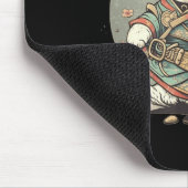 Tapis De Souris Chat Kawaii Style Samurai Anime Kitten japonais (Coin)