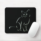 Tapis De Souris Chat Kitty Blanc (Avec souris)