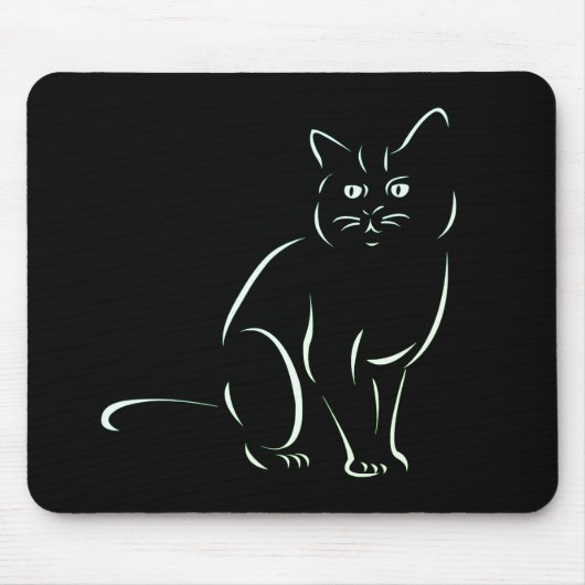 Tapis De Souris Chat Kitty Blanc (Devant)