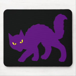 Tapis De Souris Chat Kitty Halloween Effrayant Maléfique