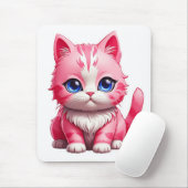 Tapis De Souris Chat Kitty Rose Cute (Avec souris)