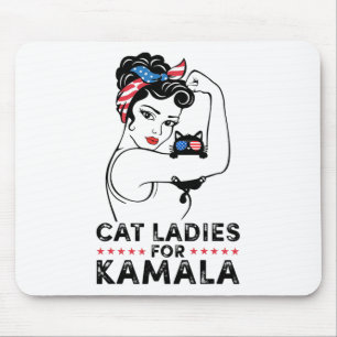 Tapis De Souris Chat Ladies For Kamala Harris For President 2024 E