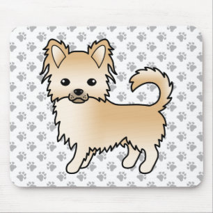Tapis De Souris Chat long Fwn Chihuahua Cartoon Chig & Pâtes