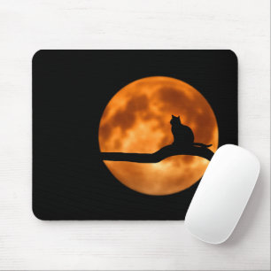 Tapis De Souris Chat lune moderne coloré élégante personnalisable