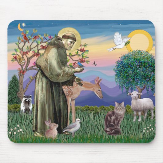 Tapis De Souris Chat Maine Coon - Saint François (Devant)